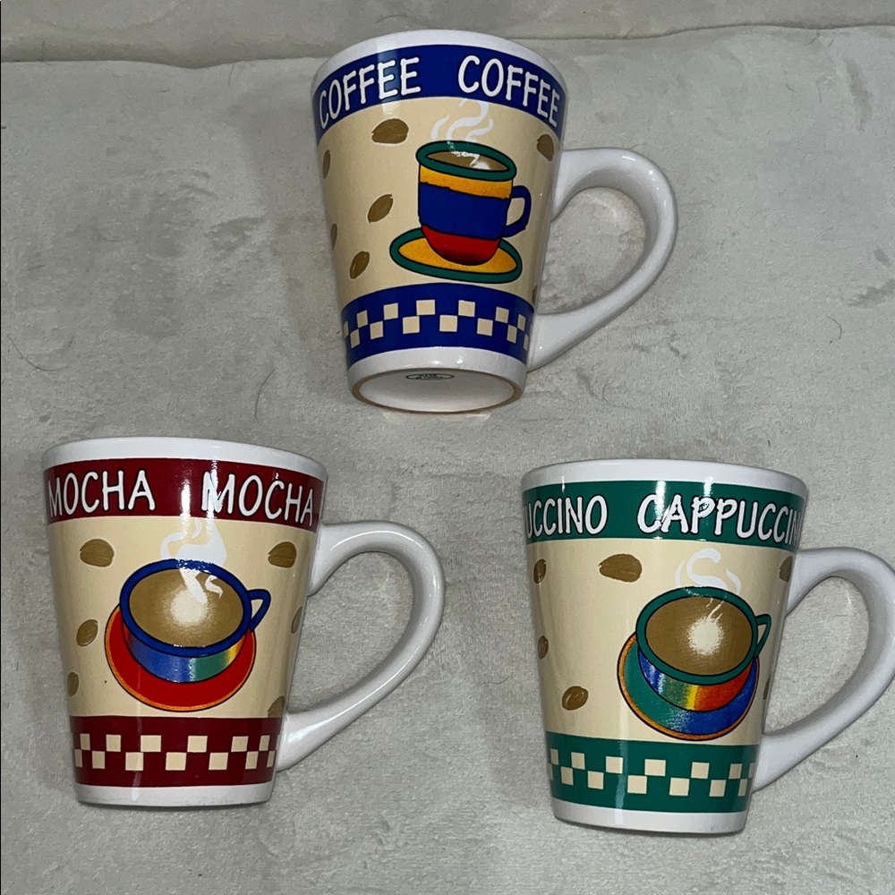 Large Coffee Mugs Set of 3